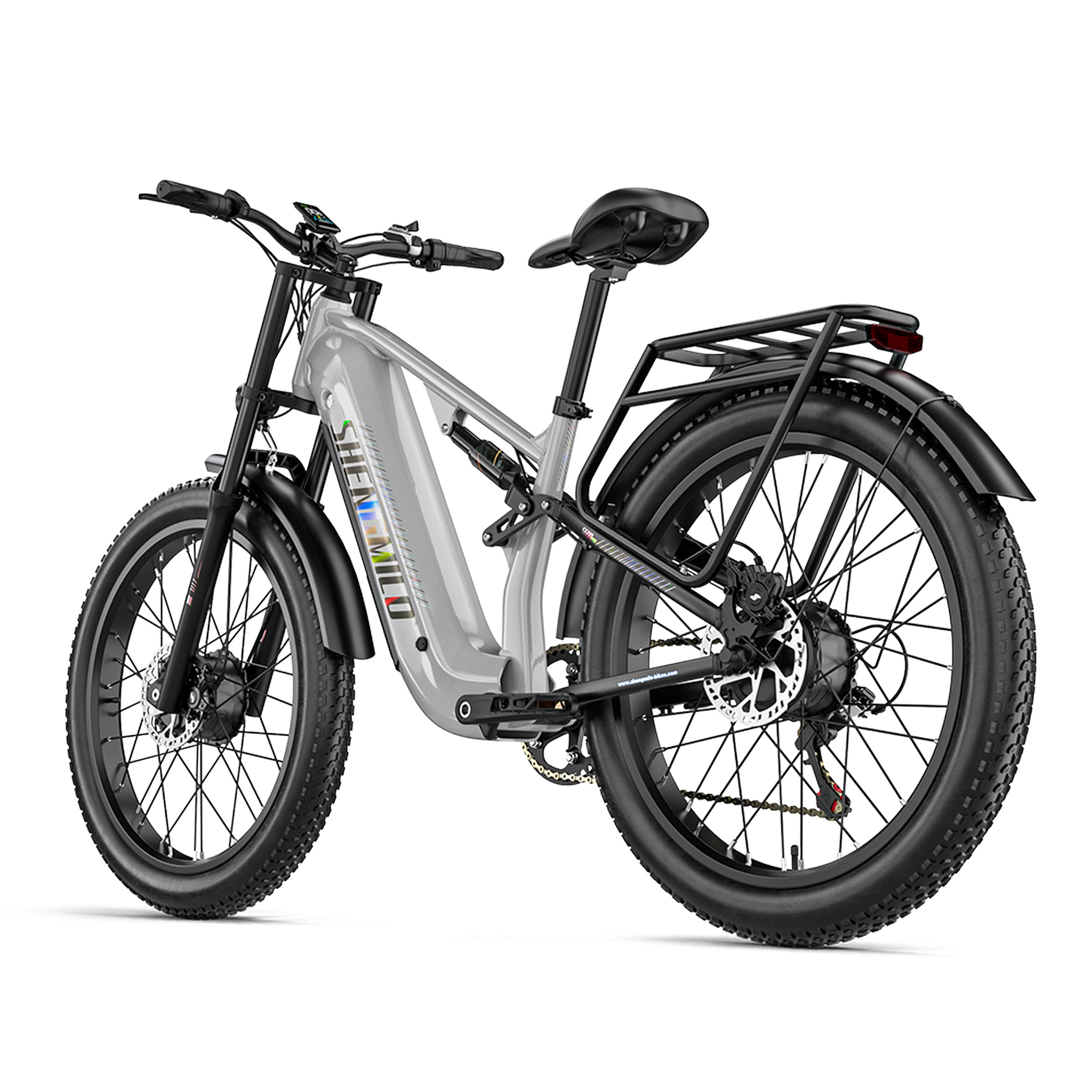 Voir la diapositive 5 : SHENGMILO Vélo électrique tout-terrain shengmilo s600pro , double moteur, 48v 25ah, gris