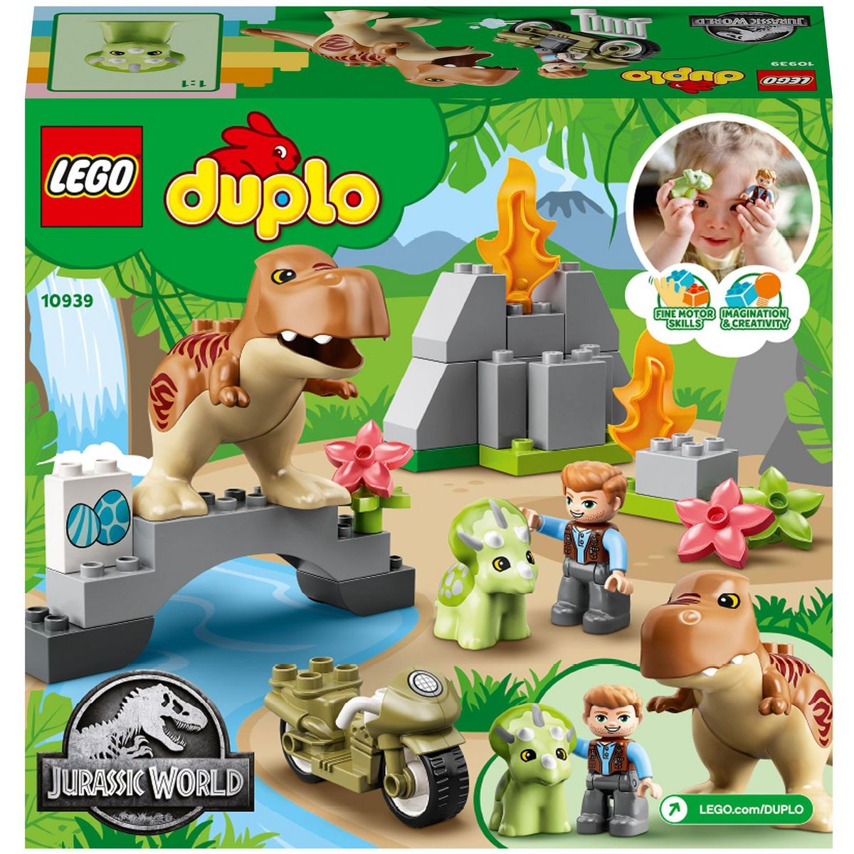 LEGO DUPLO Jurassic World 10939 - L'évasion du T. Rex et du Triceratops