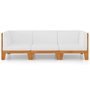 Voir la diapositive 3 : VIDAXL Salon de jardin 3 pcs avec coussins Bois d'acacia solide