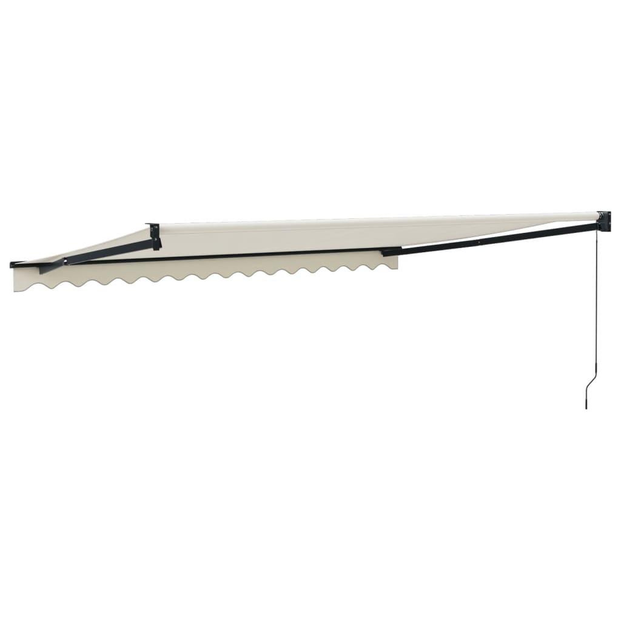 Voir la diapositive 5 : VIDAXL Auvent retractable creme 4x3 m tissu et aluminium