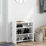 Voir la diapositive 3 : VIDAXL Etagere a chaussures blanc 60x25x62 cm bois d'ingenierie