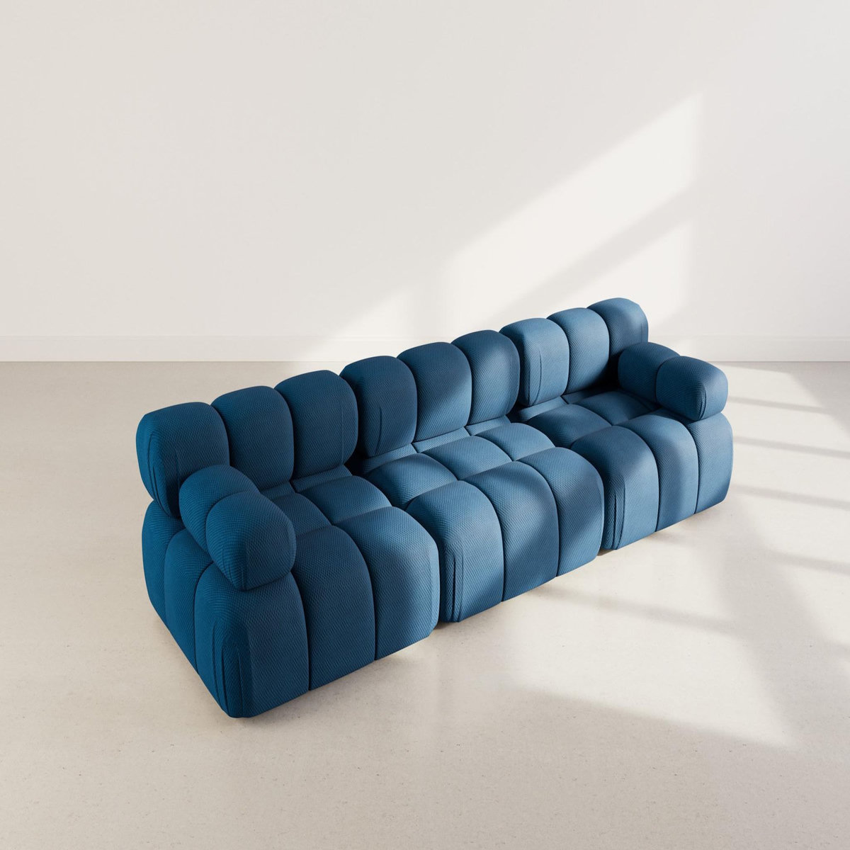 LISA DESIGN Ruby - canapé droit modulable 3 places en velours texturé