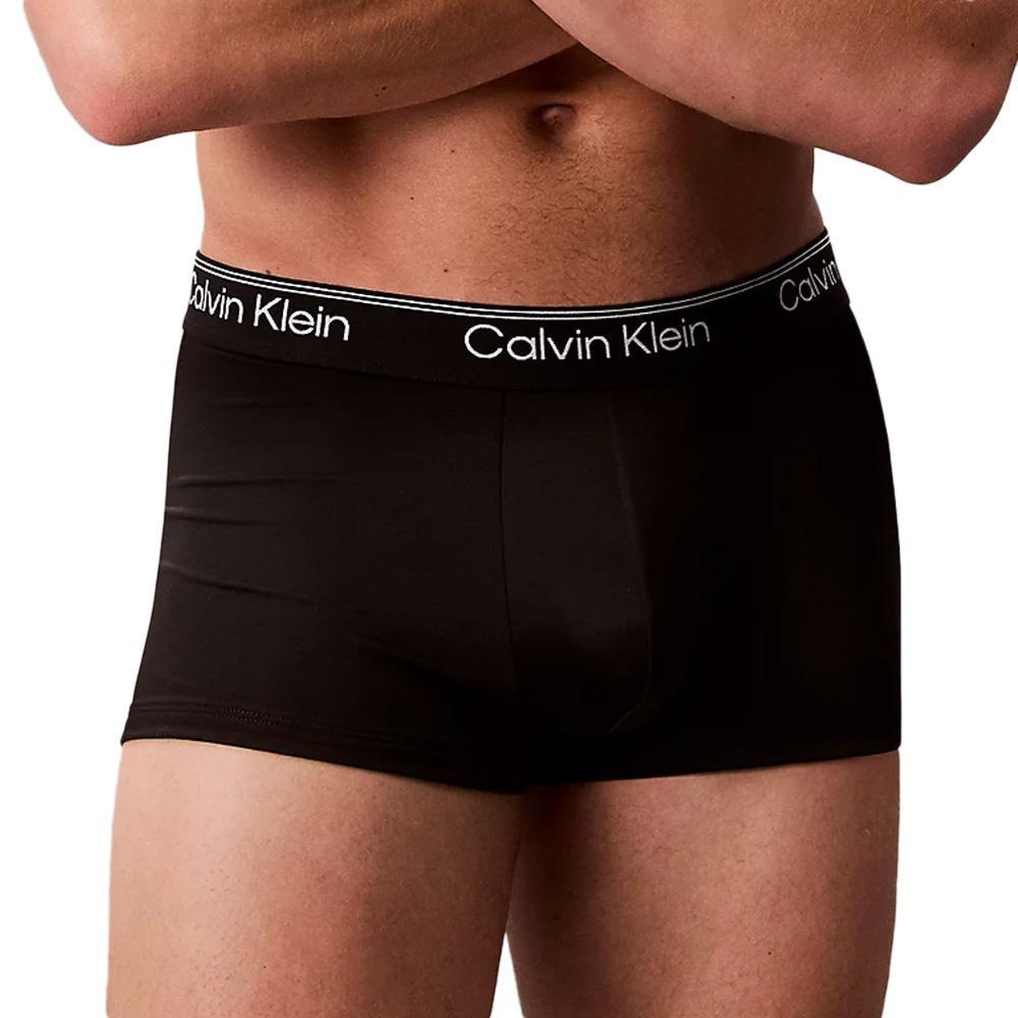 Voir la diapositive 2 : CALVIN KLEIN JEANS X3 Boxers Noir/Blanc Homme Calvin Klein Jeans Low Rise Trunk