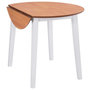 Voir la diapositive 4 : VIDAXL Table a manger ronde a abattant MDF blanc