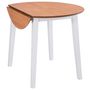 Voir la diapositive 4 : VIDAXL Table a manger ronde a abattant MDF blanc