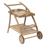 Voir la diapositive 1 : HESPERIDE Desserte de jardin en bois à roulettes Tiwi - L. 105 x H. 78 cm - Beige