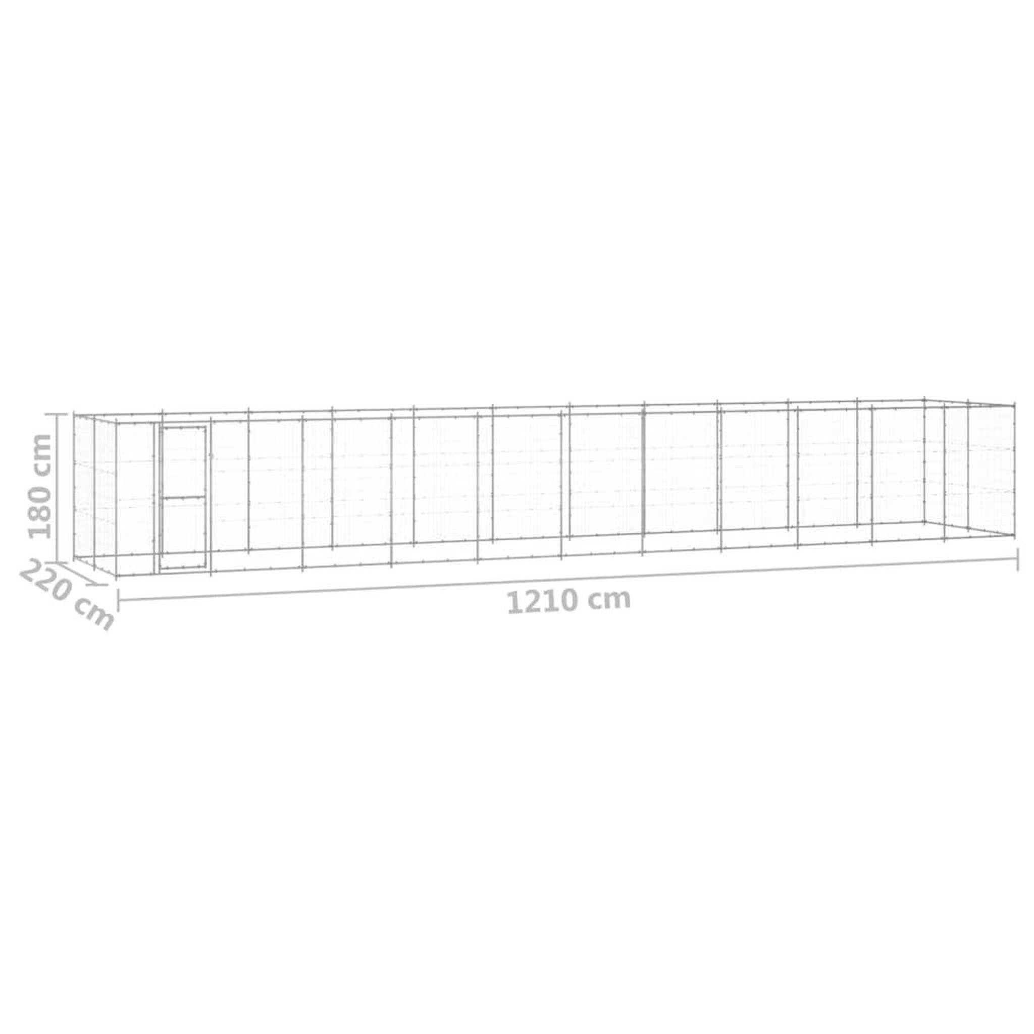Voir la diapositive 6 : VIDAXL Chenil exterieur Acier galvanise 26,62 m²
