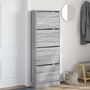 Voir la diapositive 3 : VIDAXL Armoire à chaussures sonoma gris 60x21x163,5 cm bois ingénierie