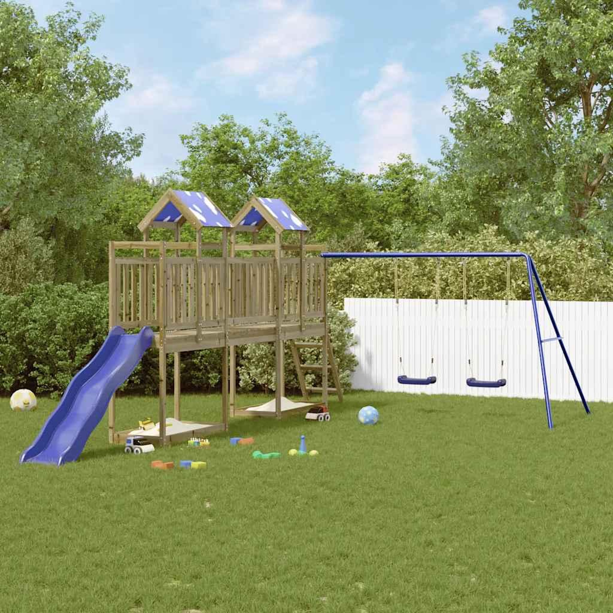 VIDAXL Aire de jeux d'exterieur bois de pin impregne