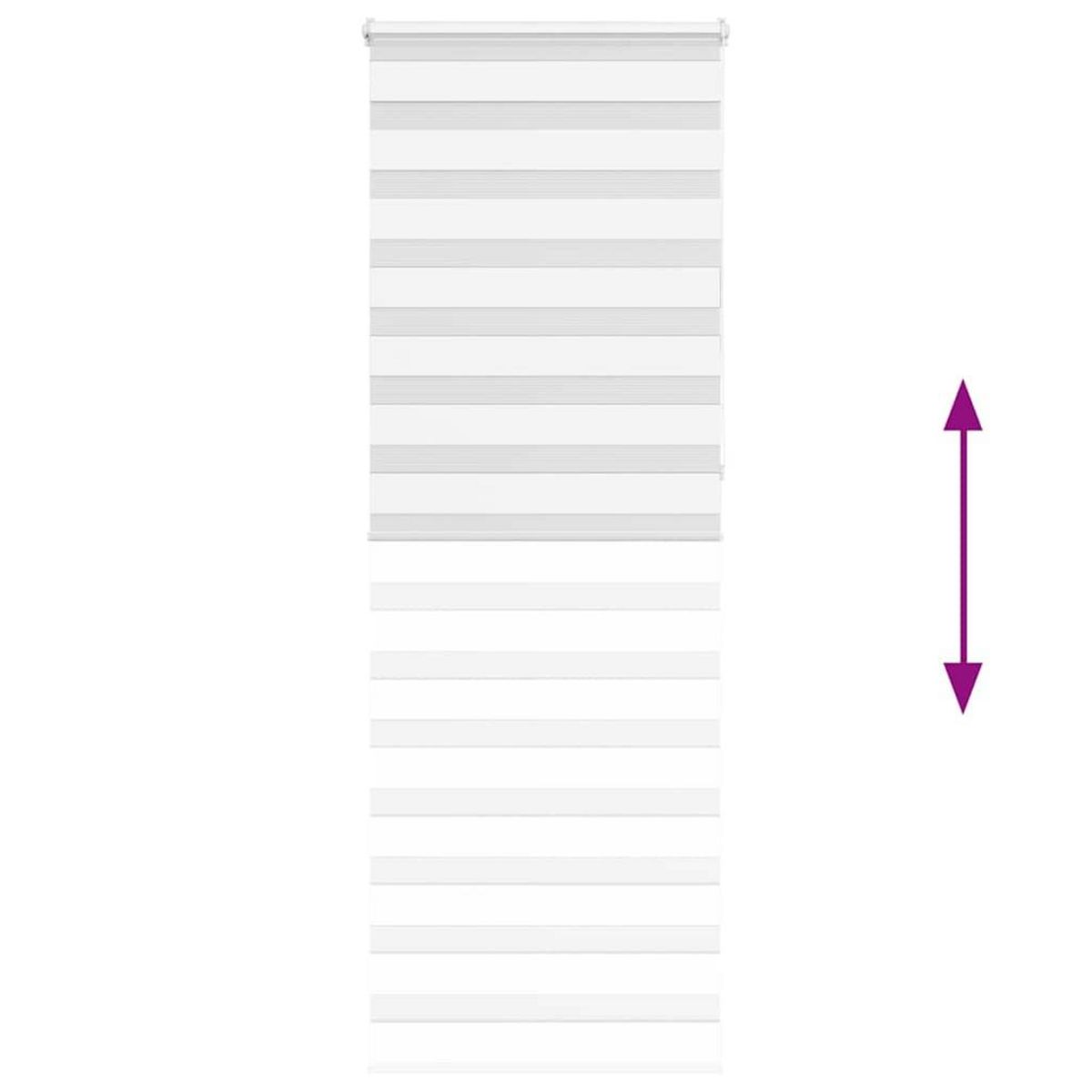 VIDAXL Store zebre blanc 80x230 cm largeur du tissu 75,9 cm polyester