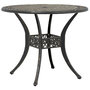 Voir la diapositive 2 : VIDAXL Table de jardin bronze Ø90x75 cm aluminium coule