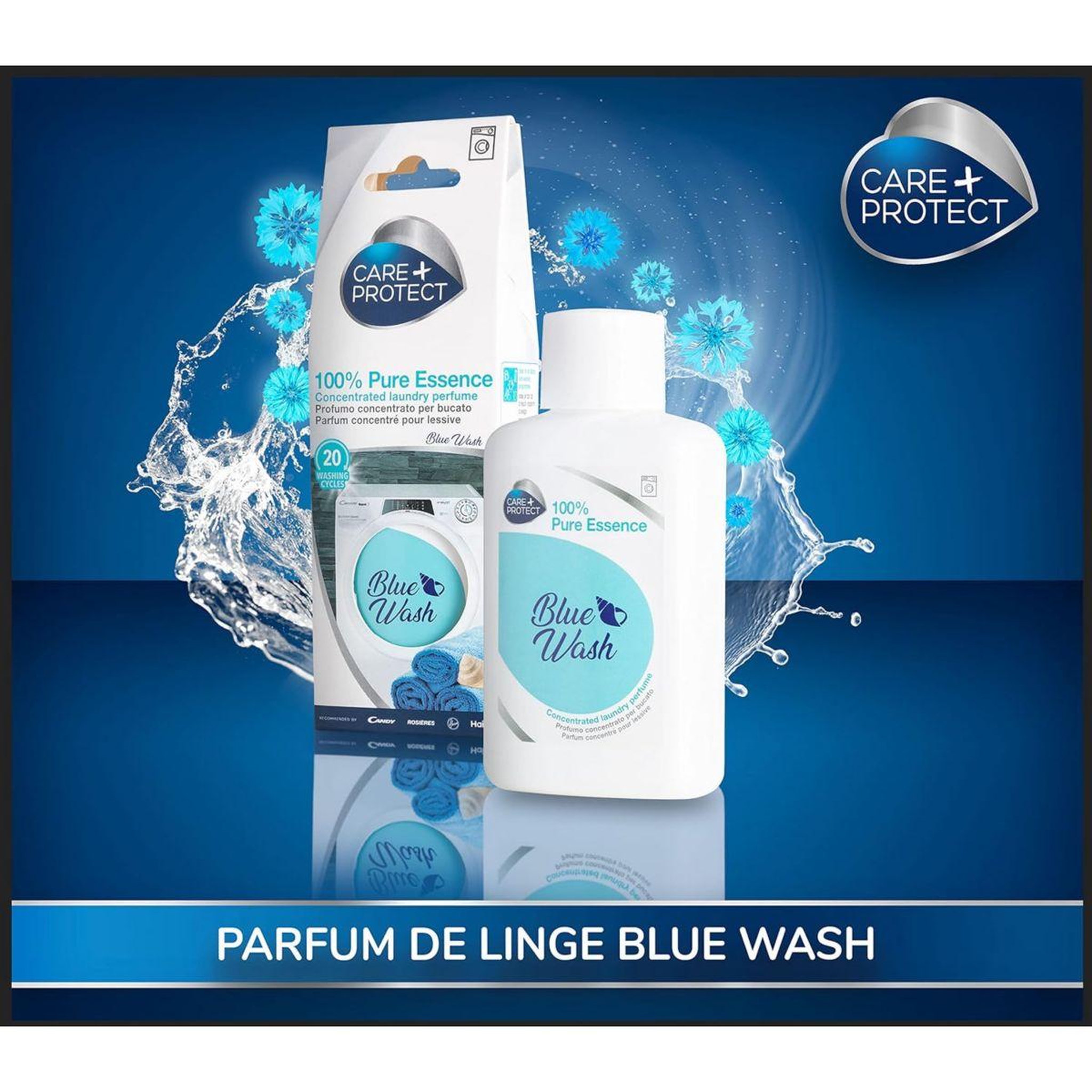 Voir la diapositive 4 : CARE PROTECT Parfum de linge pour lave-linge Blue Wash  100ml