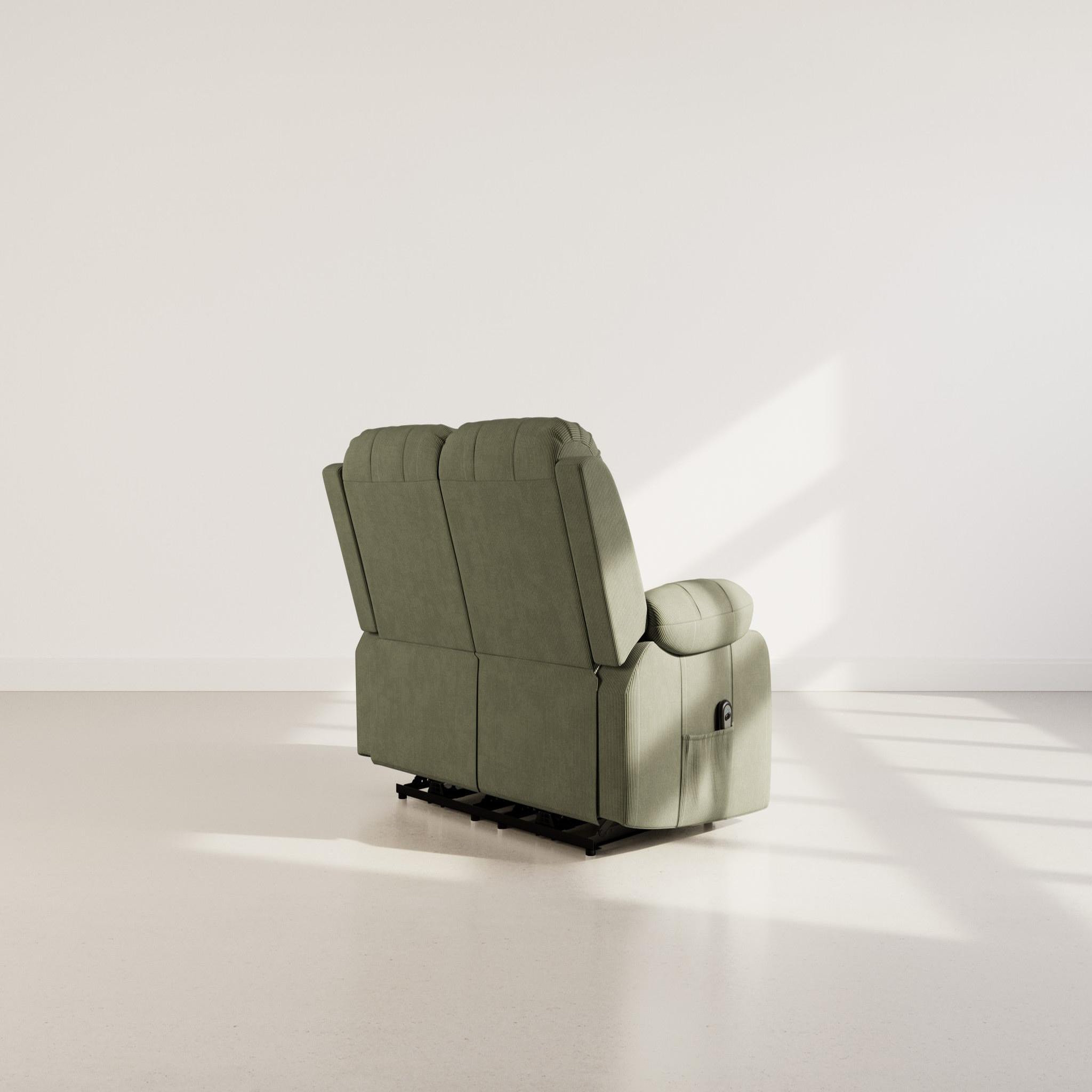 Voir la diapositive 6 : BEST MOBILIER Armand - canapé 2 places relax électrique en velours côtelé