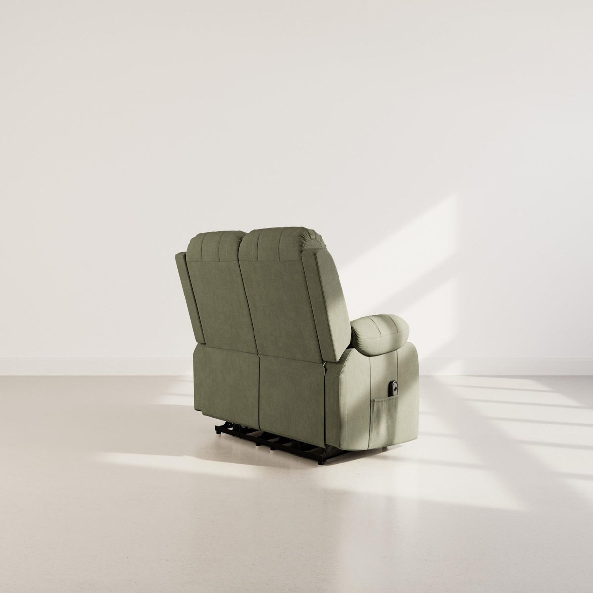 BEST MOBILIER Armand - canapé 2 places relax électrique en velours côtelé