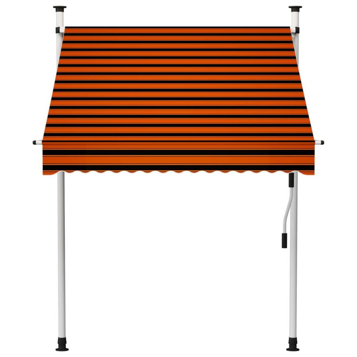 VIDAXL Auvent manuel retractable 150 cm Orange et marron