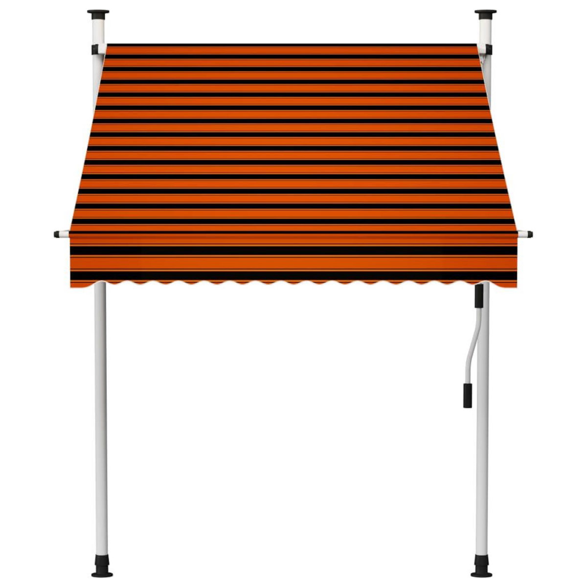 VIDAXL Auvent manuel retractable 150 cm Orange et marron