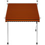 Voir la diapositive 2 : VIDAXL Auvent manuel retractable 150 cm Orange et marron