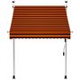 Voir la diapositive 2 : VIDAXL Auvent manuel retractable 150 cm Orange et marron