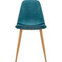 Voir la diapositive 3 : ATMOSPHERA Lot de 4 Chaises en Velours  Roka  85cm Bleu Canard