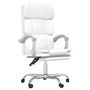 Voir la diapositive 2 : VIDAXL Fauteuil inclinable de bureau Blanc Similicuir