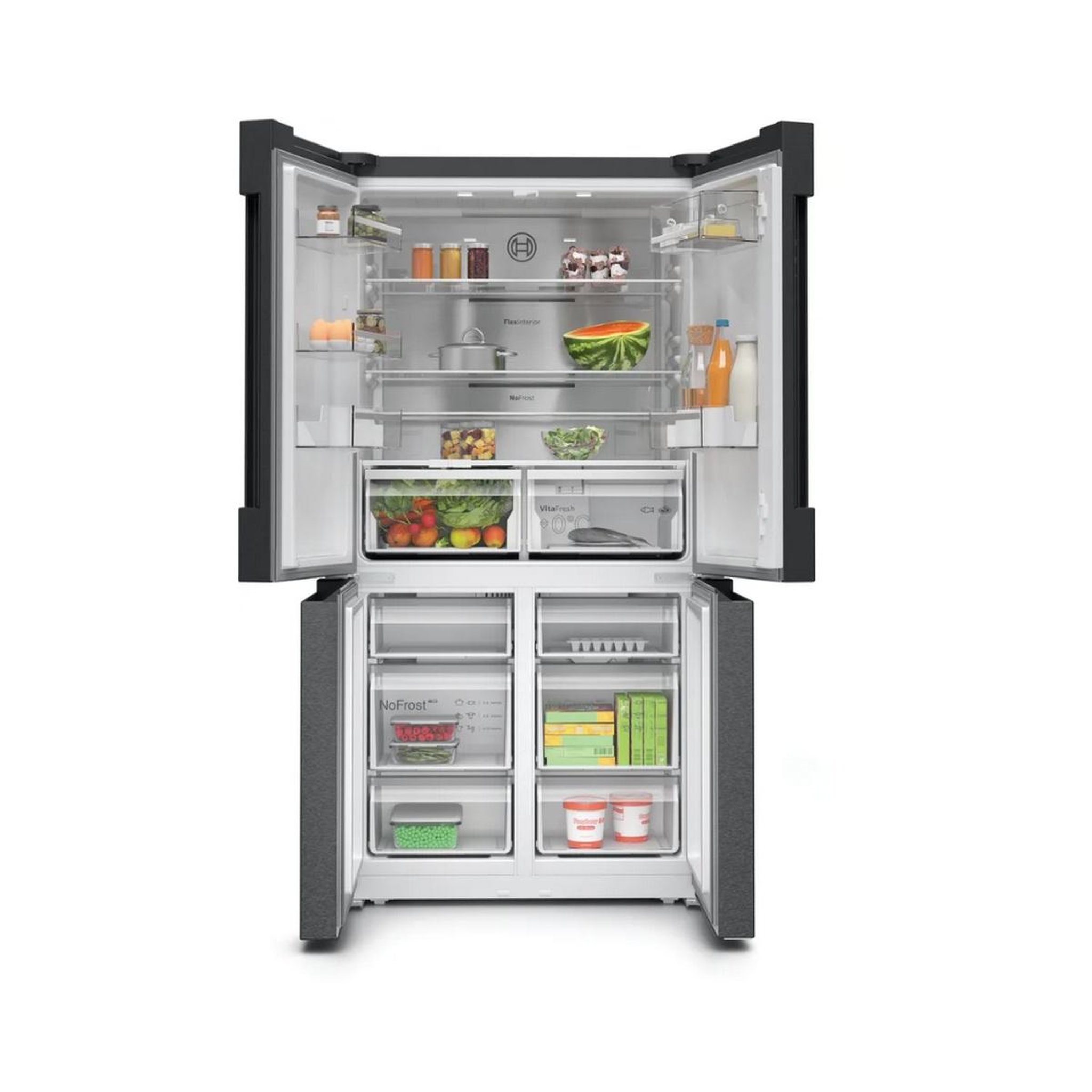 Voir la diapositive 3 : BOSCH Réfrigérateur américain 90.5cm 605l no frost - kfn96axea