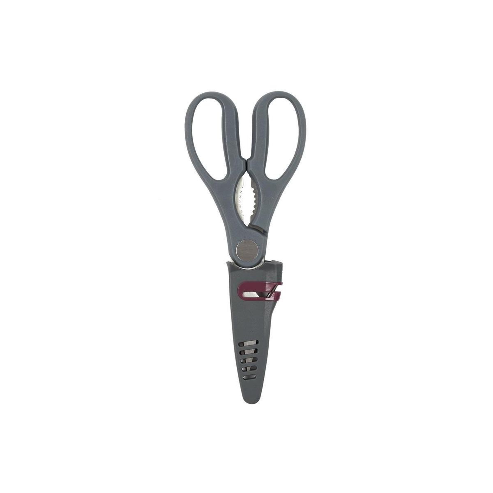 Voir la diapositive 2 : COOK CONCEPT Ciseaux de Cuisine  Fourreau Aiguiseur  24cm Gris