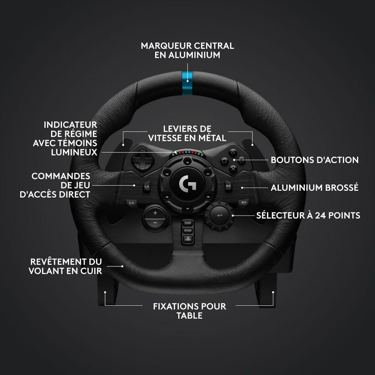 Logitech Volant + Levier de vitesses + Pédalier G923 SE Playstation