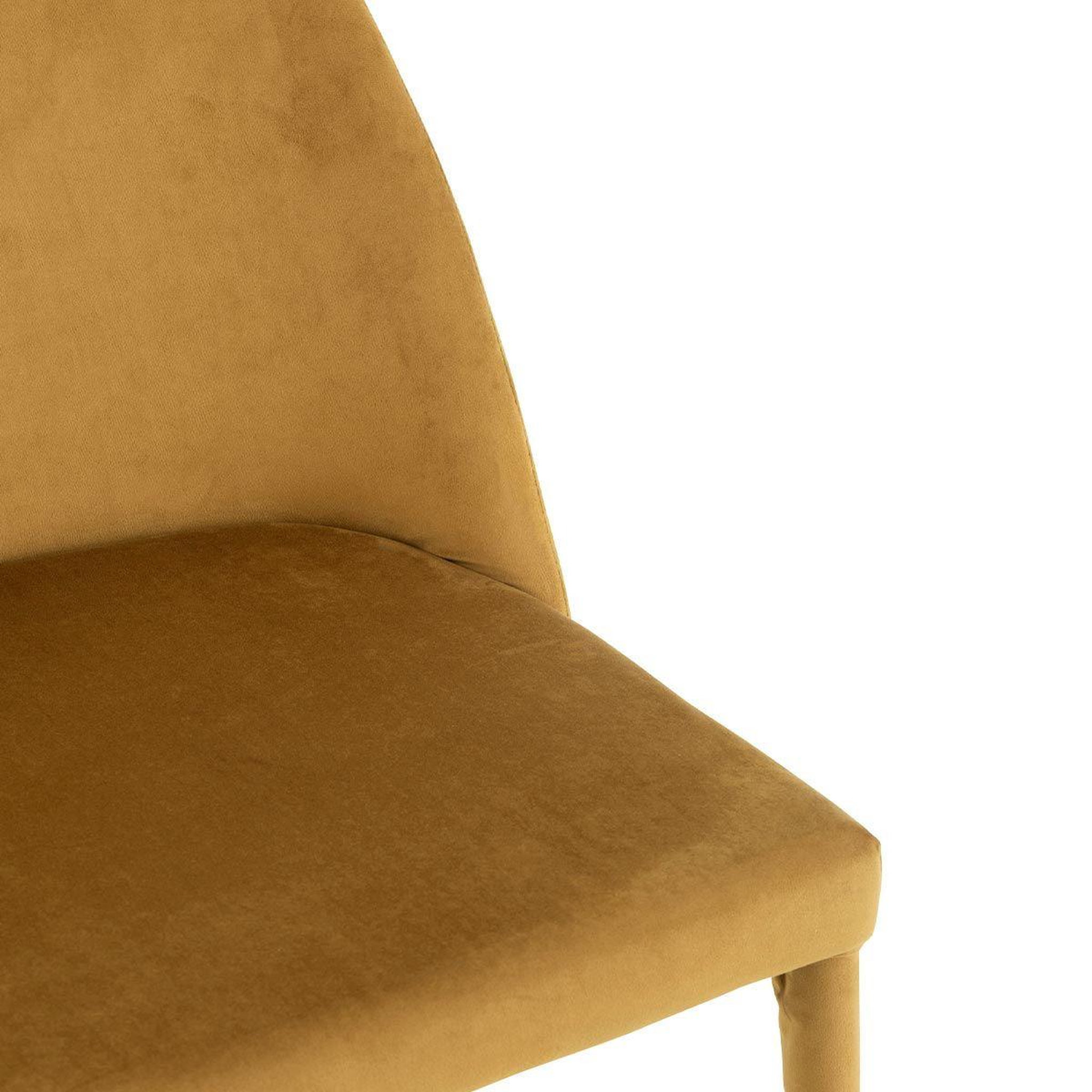 Voir la diapositive 6 : J-LINE Chaise design  charlotte  81cm jaune ocre