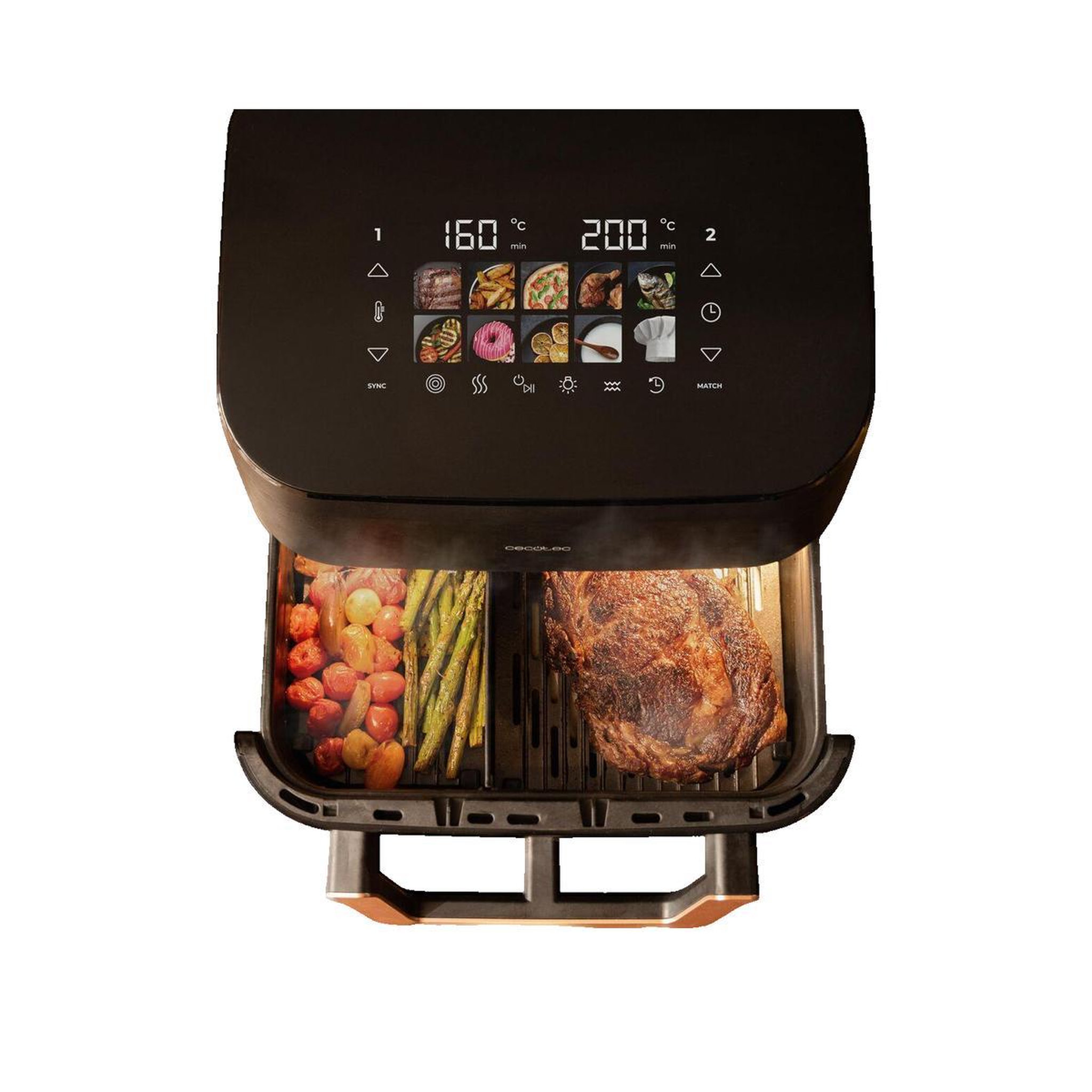 Voir la diapositive 3 : CECOTEC Friteuse à air Cecotec Cecofry&Grill Smokin' 11000 3-en-1 11L 2900W