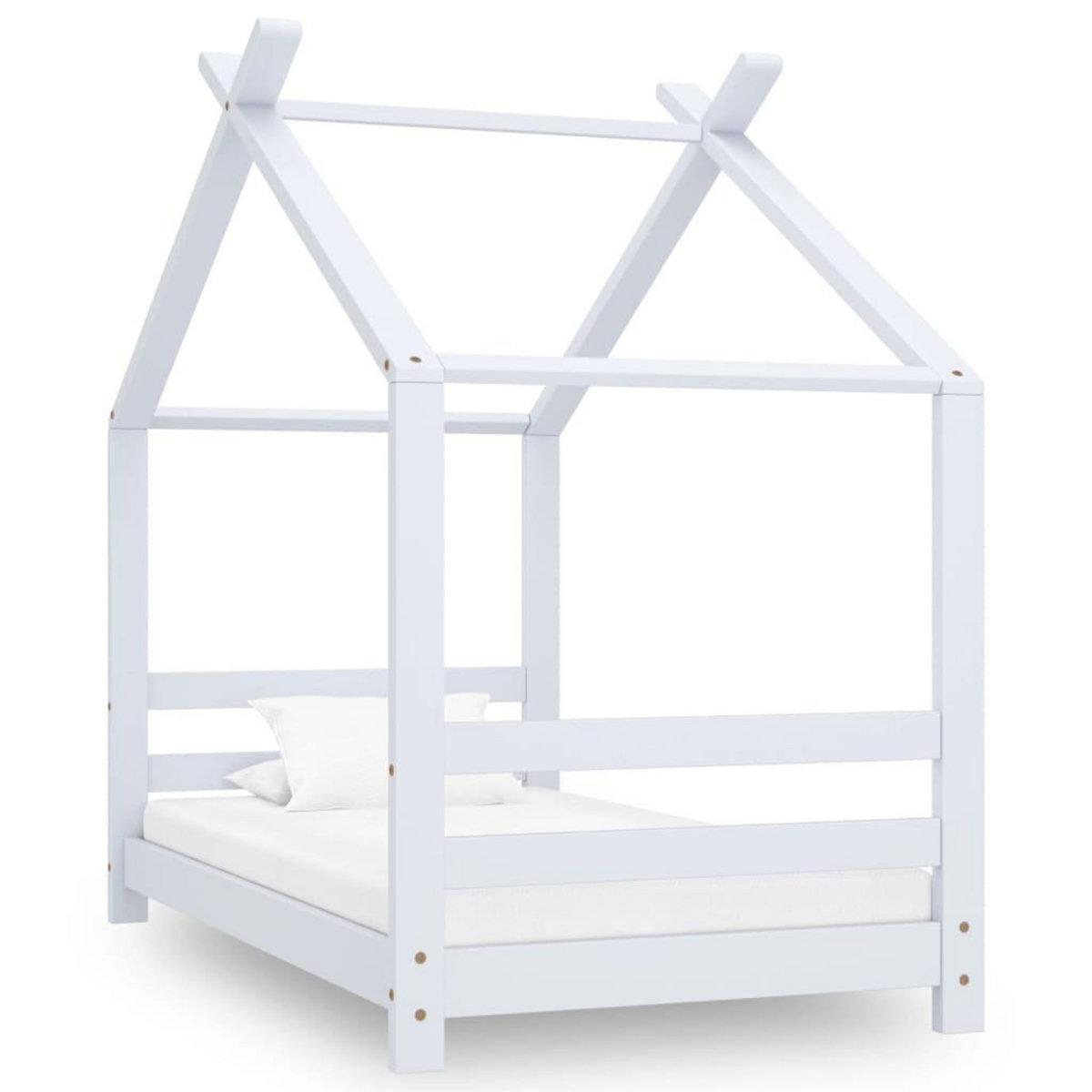 VIDAXL Cadre de lit d'enfant Blanc Bois de pin massif 70x140 cm