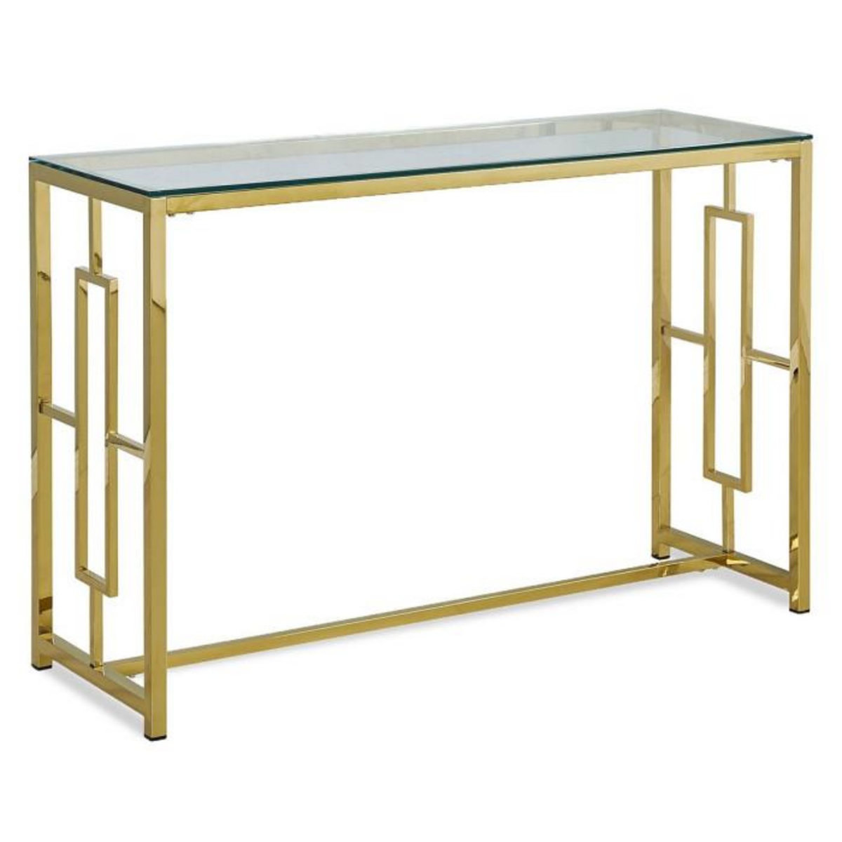 Paris Prix Console Design Verre Fumé  Pola  120cm Or