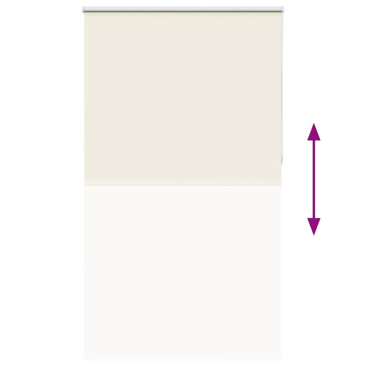 VIDAXL Store enrouleur occultant blanc casse 140x230 cm largeur tissu