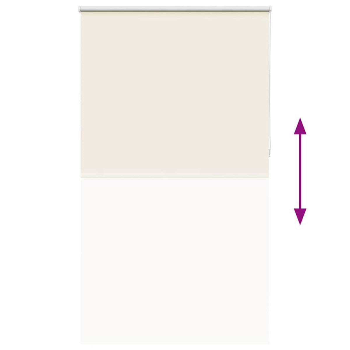 VIDAXL Store enrouleur occultant blanc casse 140x230 cm largeur tissu