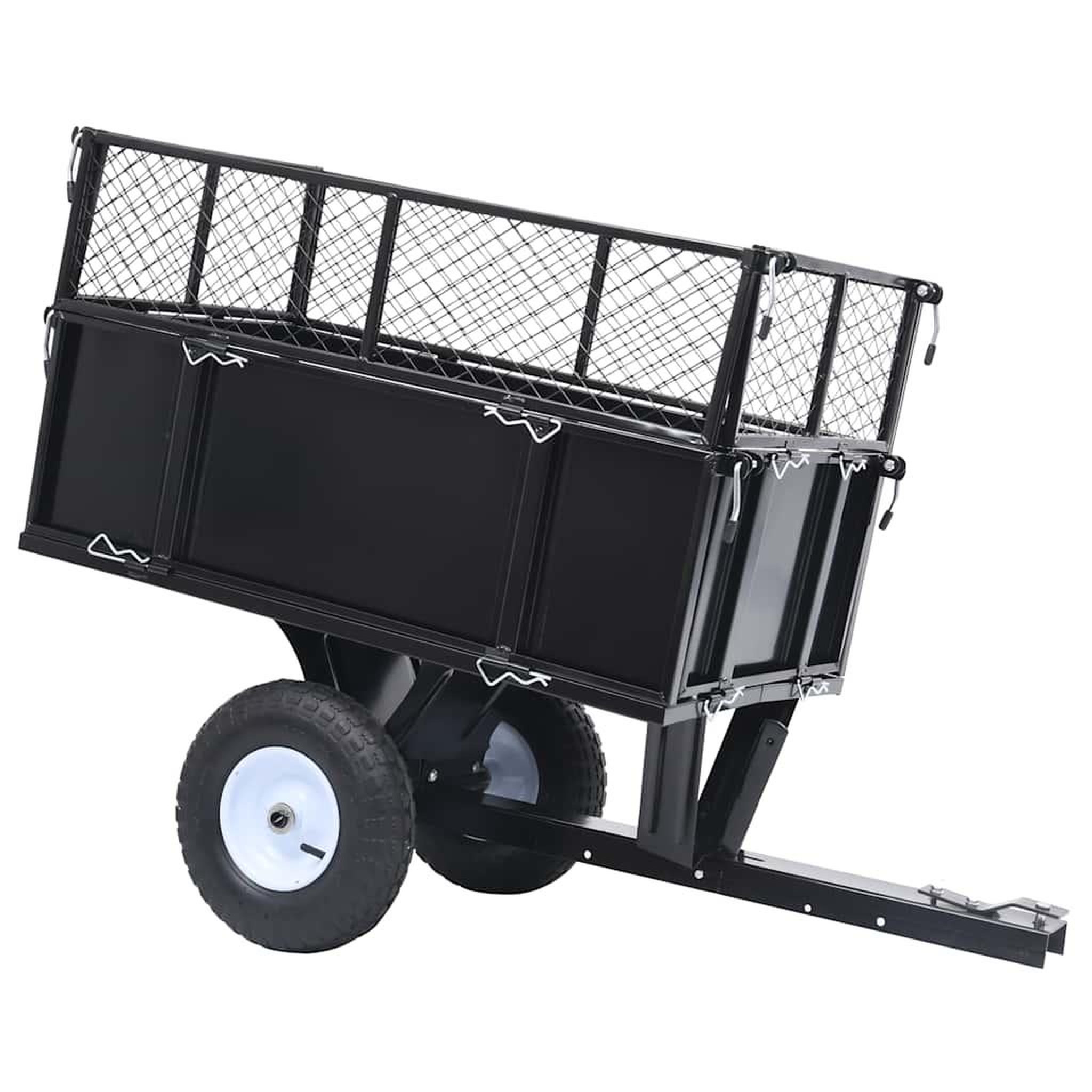 VIDAXL Remorque basculante pour tondeuse de pelouse Charge de 150 kg