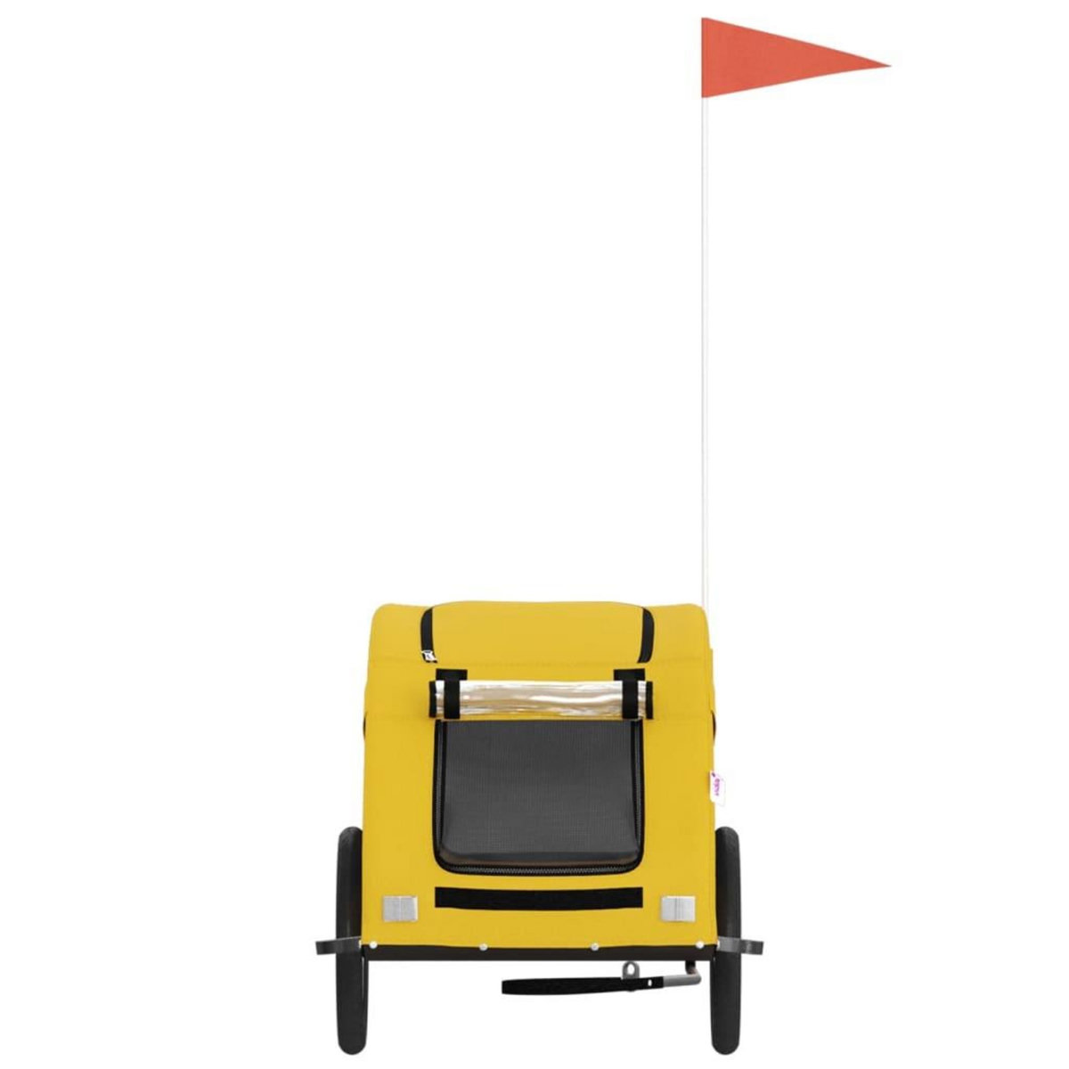 VIDAXL Remorque de velo pour animaux de compagnie jaune