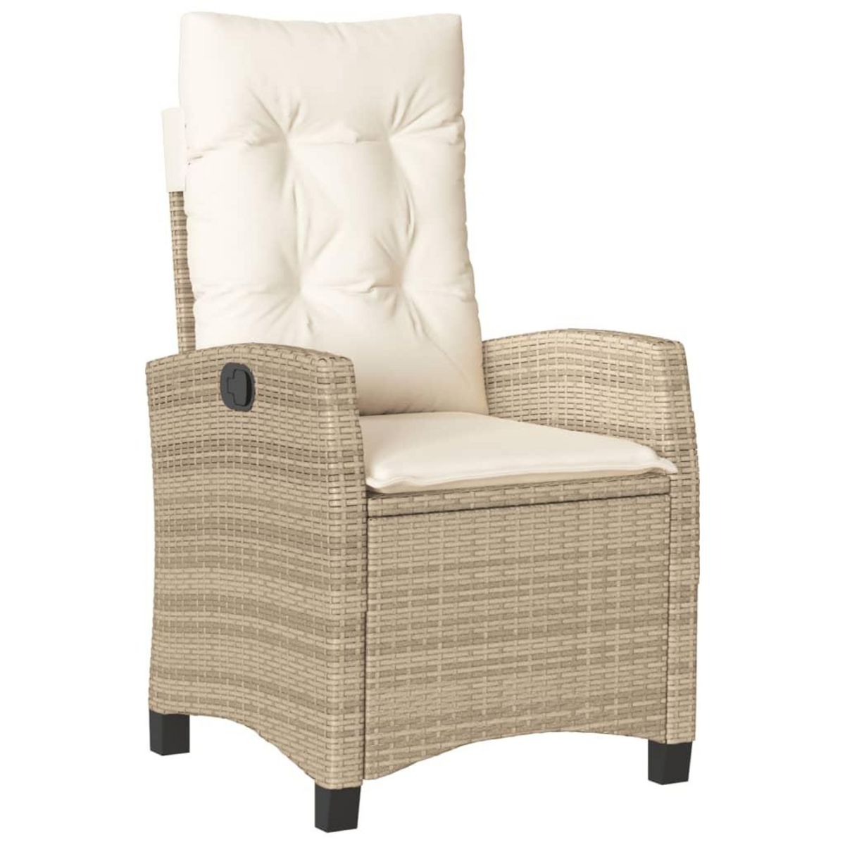 VIDAXL Ensemble a manger de jardin et coussins 9 pcs beige Poly rotin