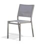 DCB GARDEN Chaise de jardin empilable - Aluminium - Gris - STOCKHOLM