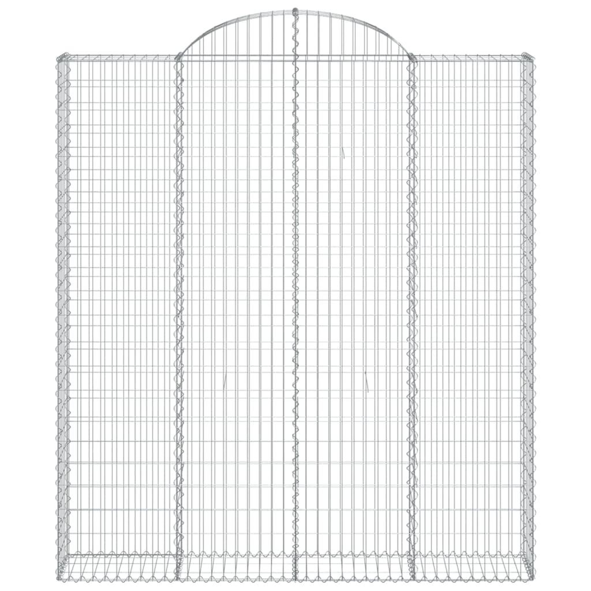 Voir la diapositive 4 : VIDAXL Paniers a gabions arques 4 pcs 200x30x220/240 cm fer galvanise
