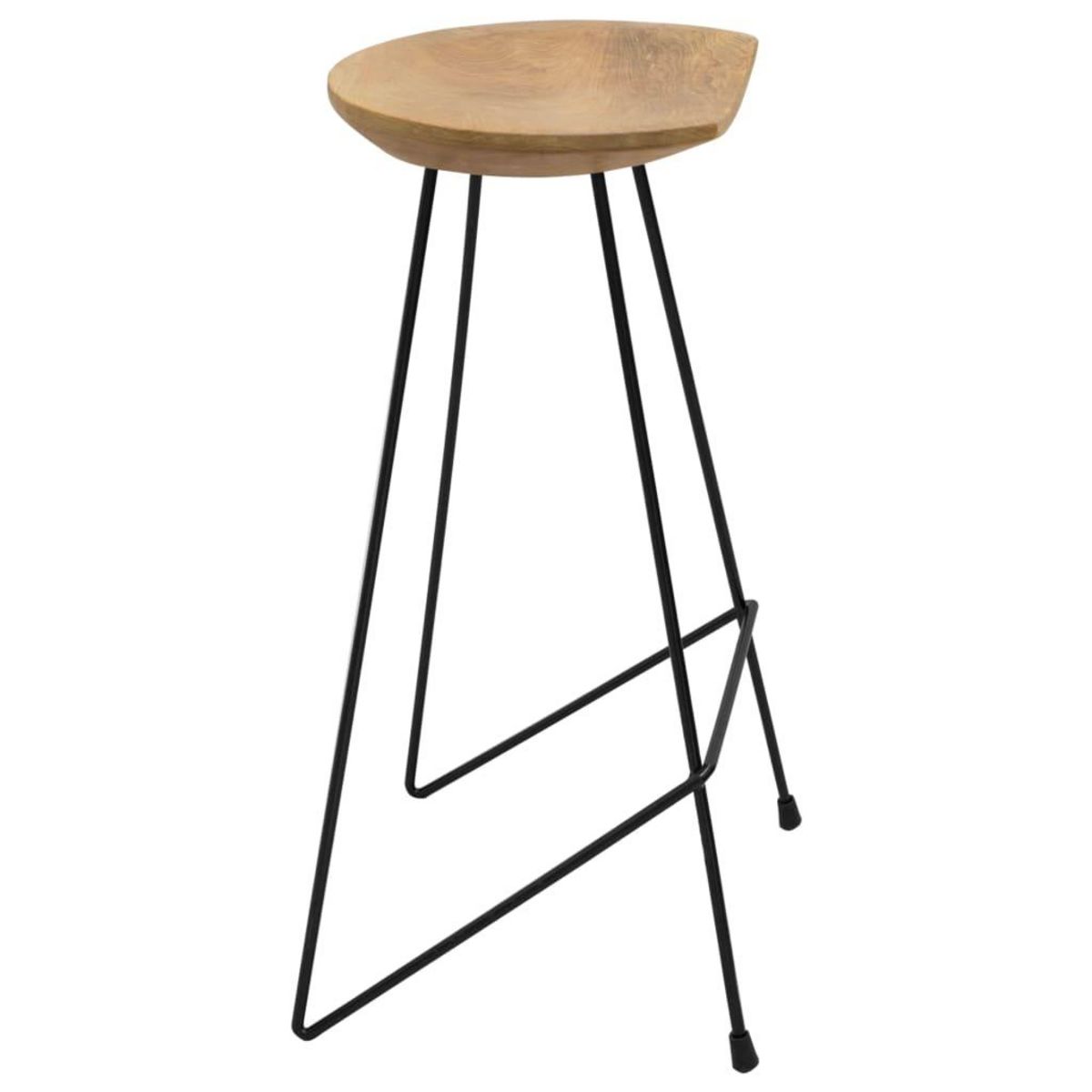 VIDAXL Tabourets de bar lot de 2 bois de teck massif