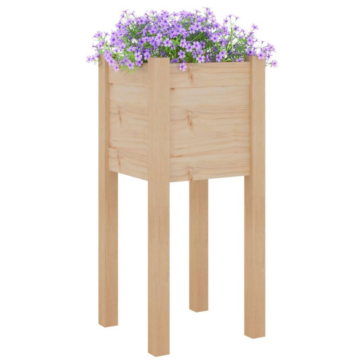 VIDAXL Jardiniere d'exterieur 31x31x70 cm bois de pin massif