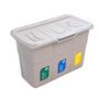 Voir la diapositive 5 : DEA HOME Poubelle de tri 3 bacs de 25L Dim 75 x 37 x H50 cm Avec couvercle Recyclage 3 en 1 DEA HOME