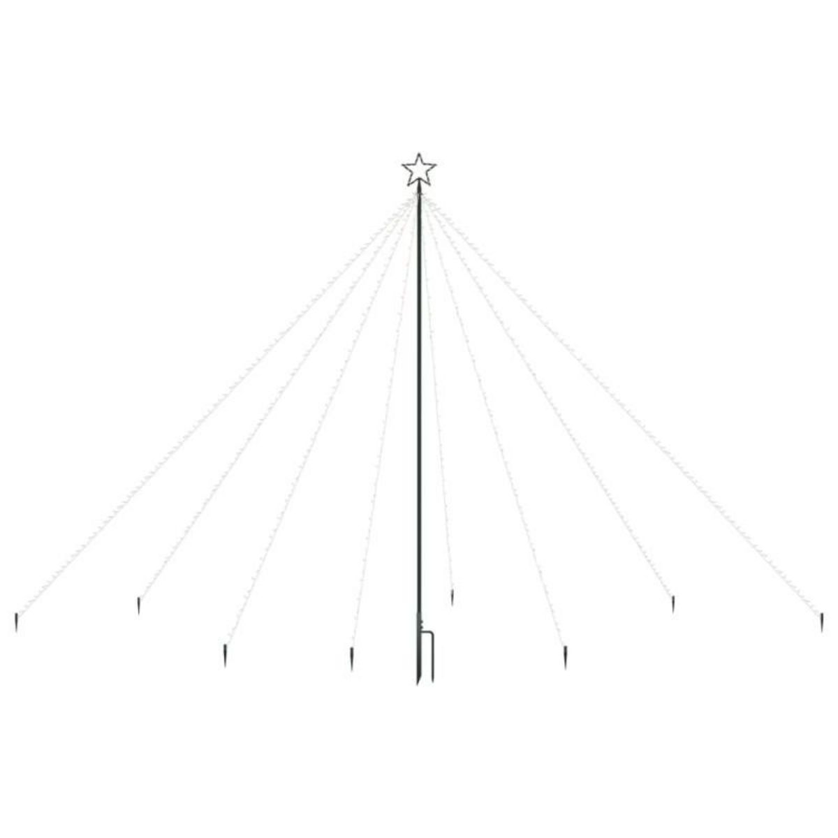 VIDAXL Sapin de Noël à LED Intérieur Extérieur 576 LED bleu 3,6 m