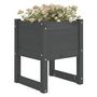 Voir la diapositive 3 : VIDAXL Jardinieres 2 pcs Gris 40x40x52,5 cm Bois massif de pin