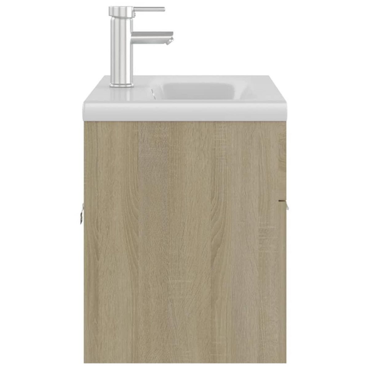 VIDAXL Armoire d'evier avec lavabo integre Chene sonoma Agglomere
