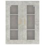 Voir la diapositive 3 : VIDAXL Armoire murale suspendue Gris beton 69,5x34x90 cm