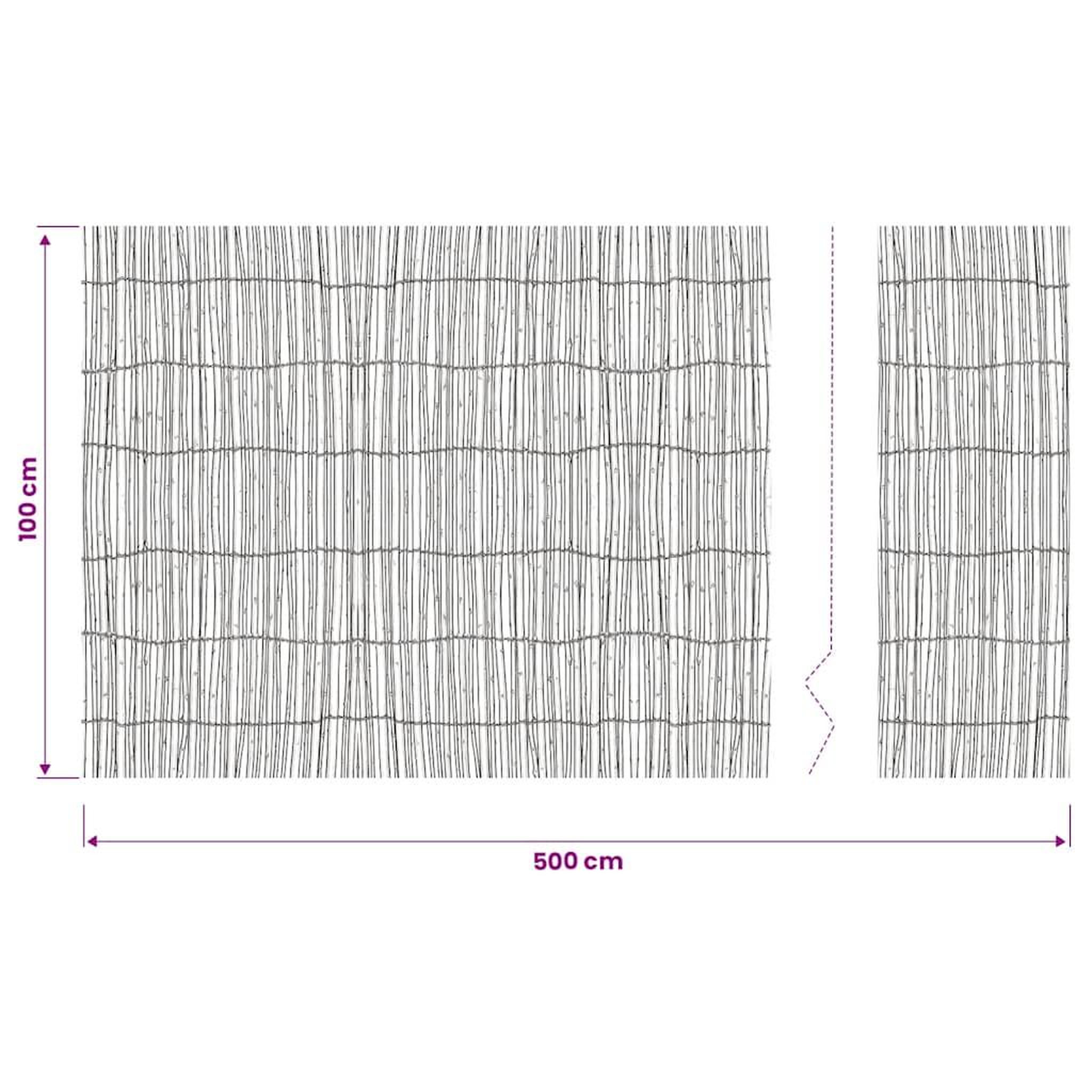 Voir la diapositive 6 : VIDAXL Cloture de saule 500x100 cm