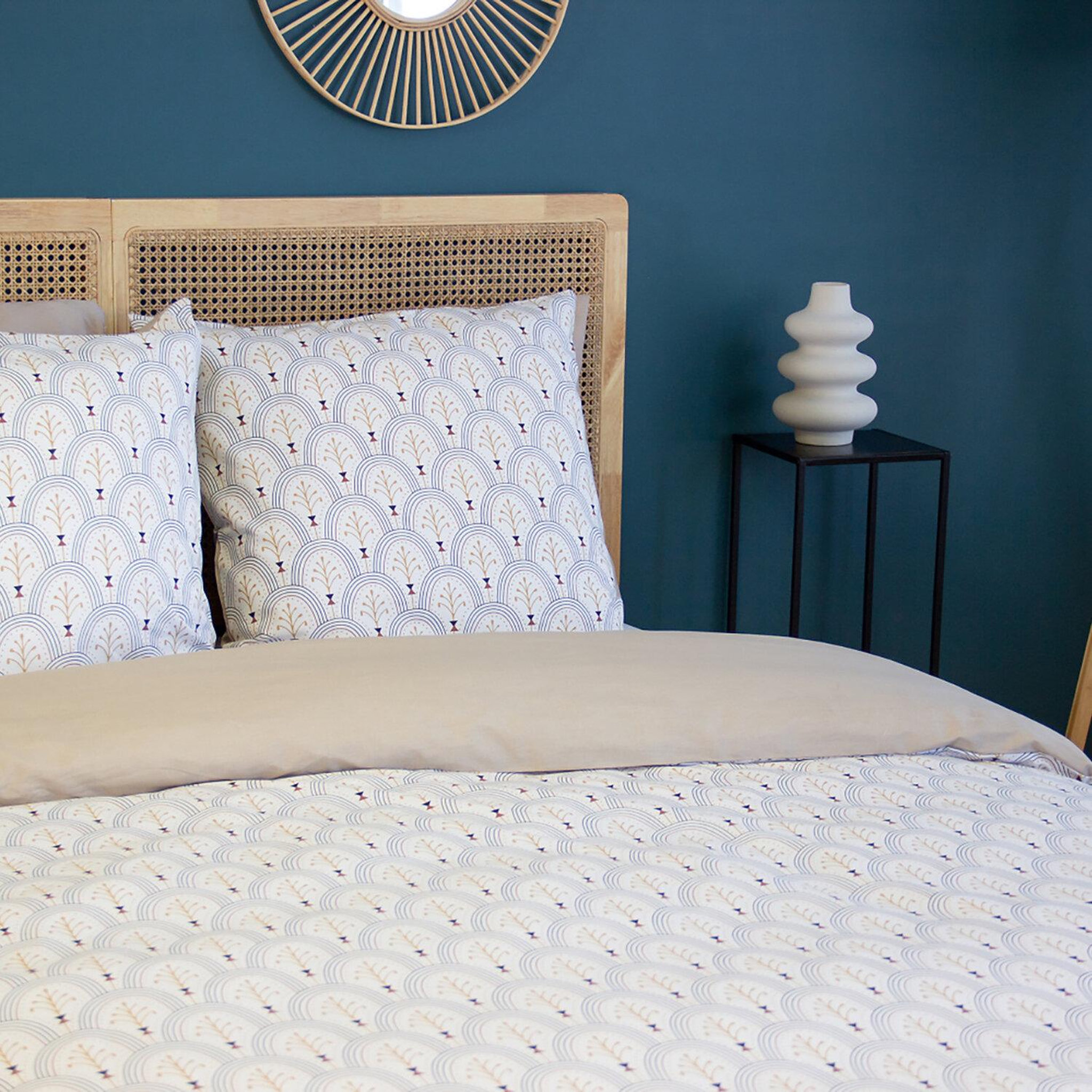 Voir la diapositive 2 : Home collection Parure de couette 3 pcs 240x220 100% coton 57 fils, wac