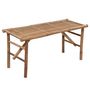 Voir la diapositive 2 : VIDAXL Banc de jardin pliable avec coussin 118 cm Bambou