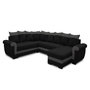 Voir la diapositive 1 : BEST MOBILIER Henry - canapé panoramique d'angle réversible - 7 places - convertible avec coffre - en tissu et pu