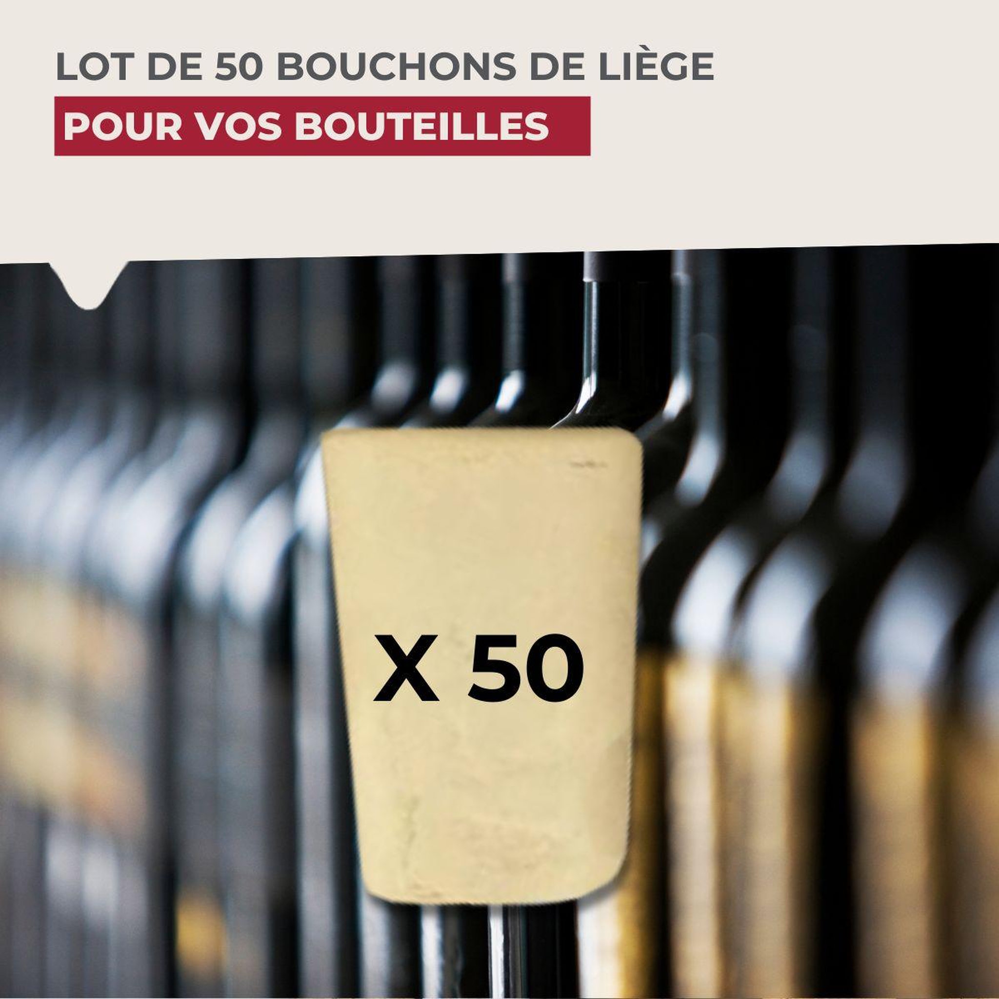 Voir la diapositive 2 : Fackelmann Lot de 50 bouchons de liège coniques fackelmann bar concept